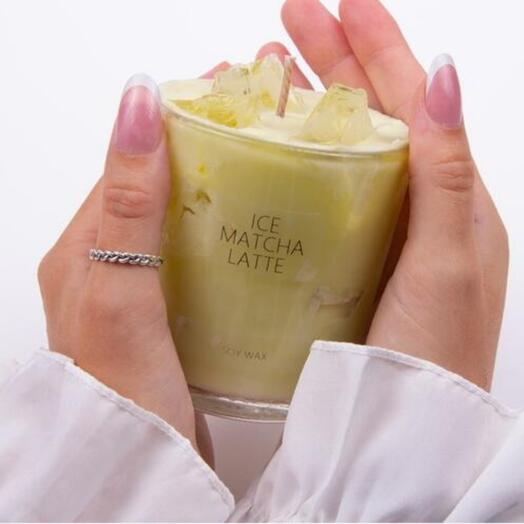 Ароматическая соевая свеча Ice Matcha Latte