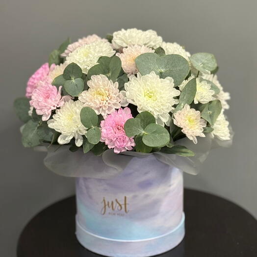 Хризантема в шляпной коробке