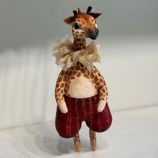 Ёлочная игрушка ручной работы «Жираф»