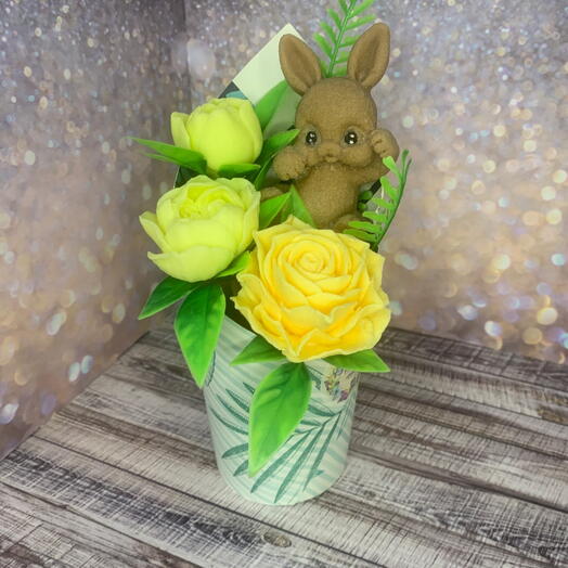 Мини букет «Зайка Плюша»