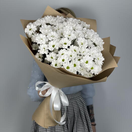 Букет из 9 хризантем ромашек (13)