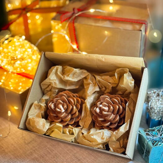 Набор свечей «Шишка бронзовая»