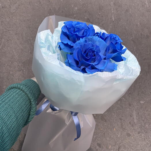 Синие французские розы💙