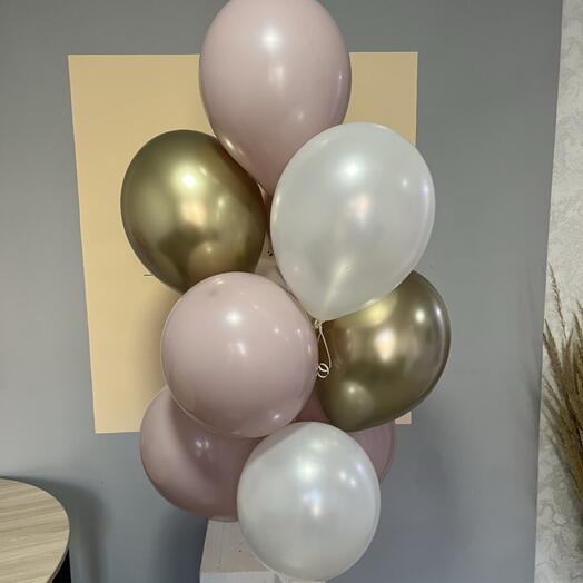 Фонтан из 10 Шаров Пыльная Роза