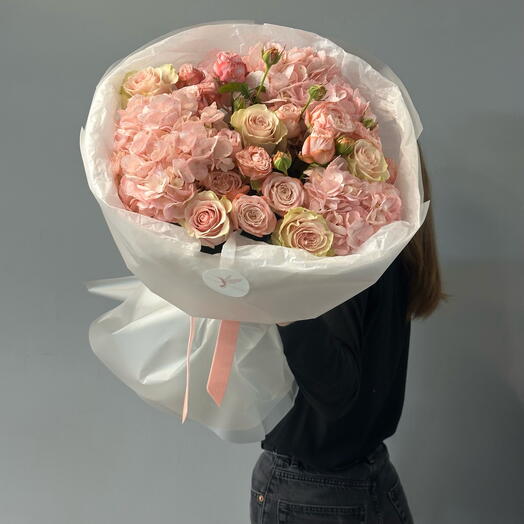 Букет из гортензий «Воздушный»