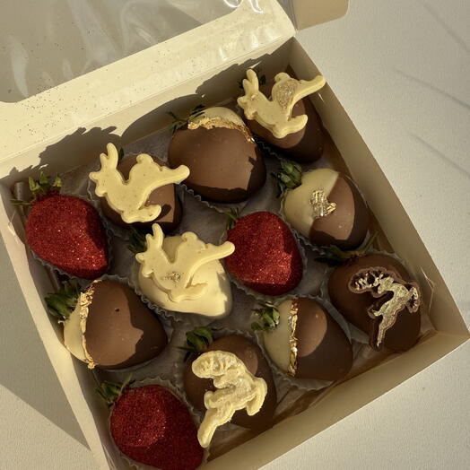 Новогодний бокс с шоко оленями