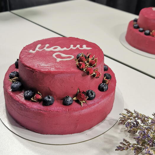 Raw-vegan торт без сахара, глютена и лактозы манго-маракуйя с глазурью черная смородина