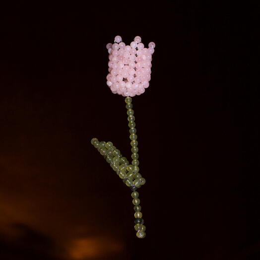 Брелок вечный цветок / timeless flower soft pink
