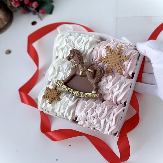 Зефир шоколад и пряник Новогодний набор сладостей