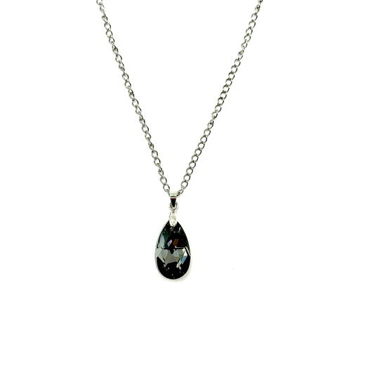 Подвеска-капля с кристаллом Swarovski в цвете Graphite