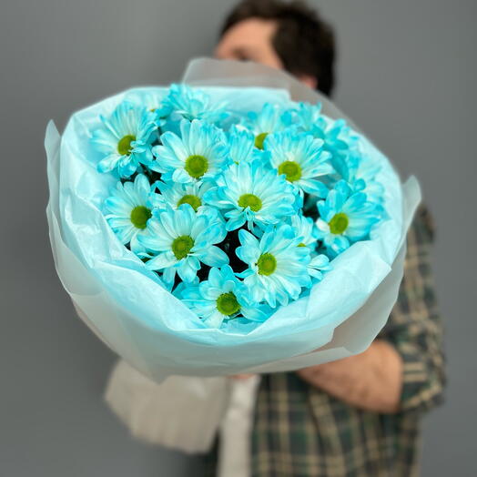 Облачко из голубых ромашек