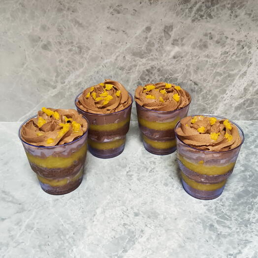 Трайфлы шоколад-апельсин, набор из 4 шт