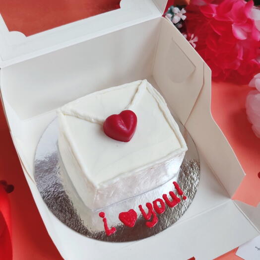 Бенто торт письмо i Love you с сердцем и надписью