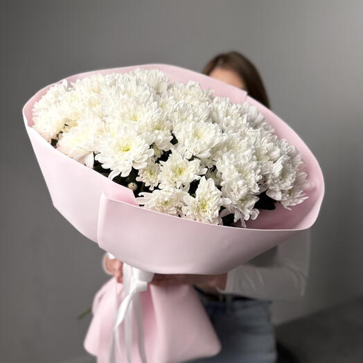 Скидка 30%🔥 Букет 9 хризантем в оформлении 🌸