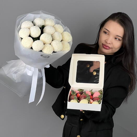 Цветы Букет Art Flowers	Белая элегантность