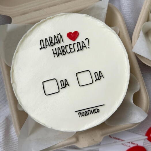 Бенто-торт «давай навсегда»