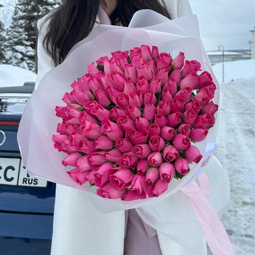 Шикарный букет из розовых кений 🎀
