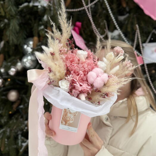Коробочка мини с сухоцветами 🌸