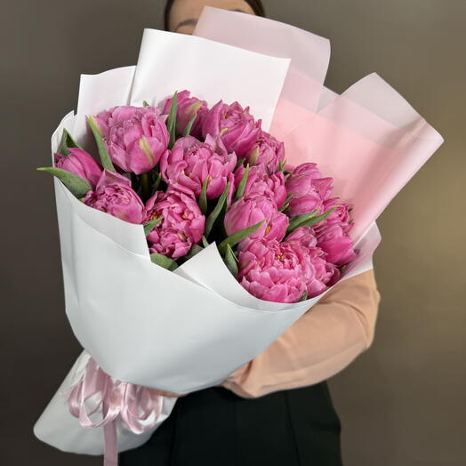 Букет 19 ( пион) тюльпанов 🌷