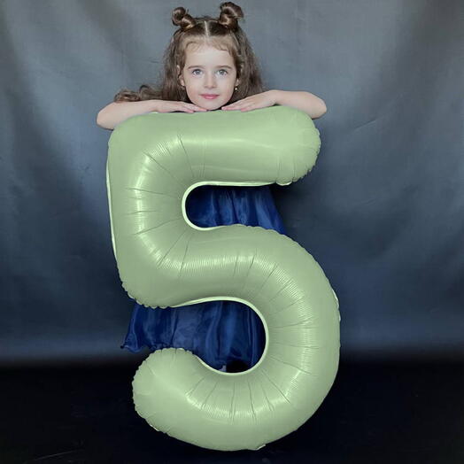 Шар Цифра олива 5