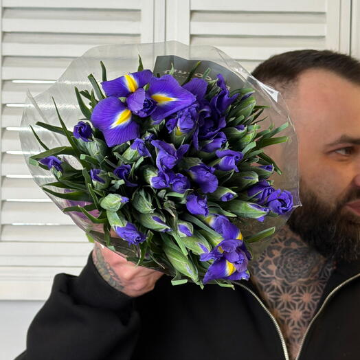Пачка (50шт) ирис синий