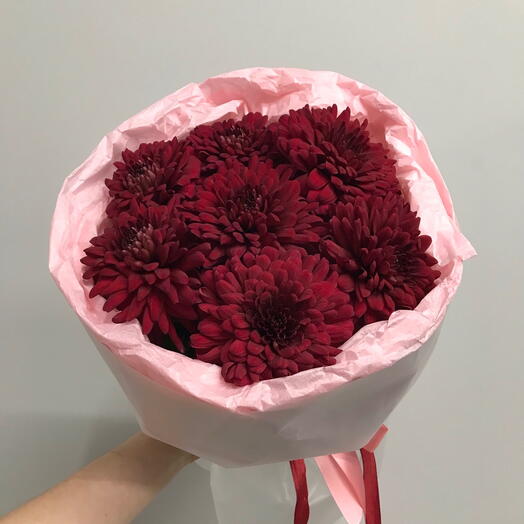 Букет винные хризантемы