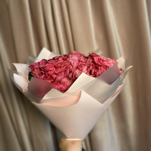 Mono ramo de rosas peonías 11 piezas