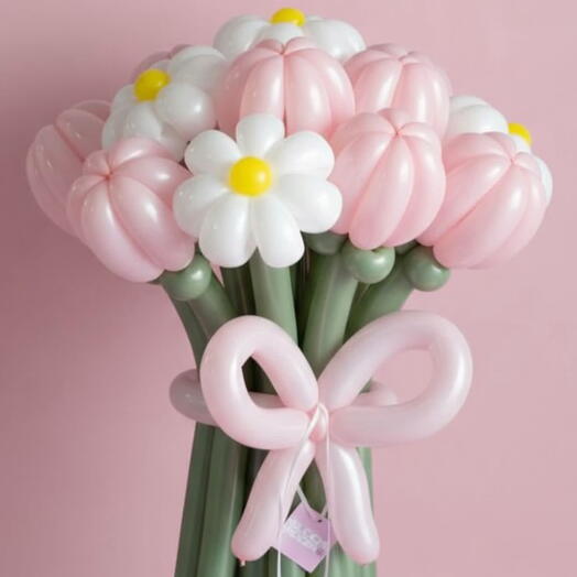 Цветы из шаров ( тюльпаны + ромашки 🌸)