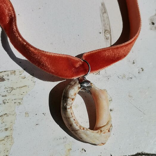 кулон подвеска из ракушки в витражной технике handmade