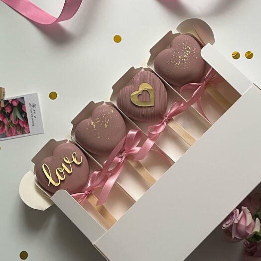 Пирожное картошка 4шт "love" 2 начинки внутри