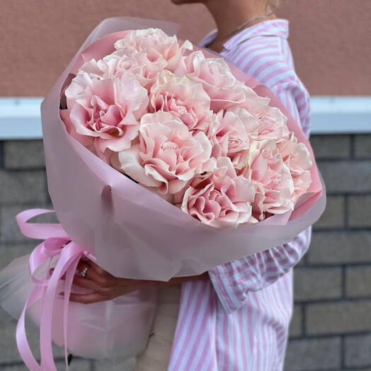 Букет розовых нежных роз 💗