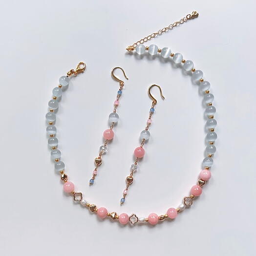 Комплект украшений «Серый бархат»