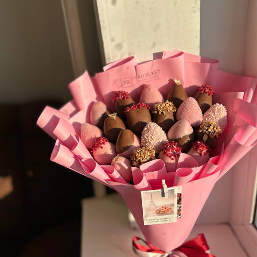 Букет из клубники в шоколаде 💝