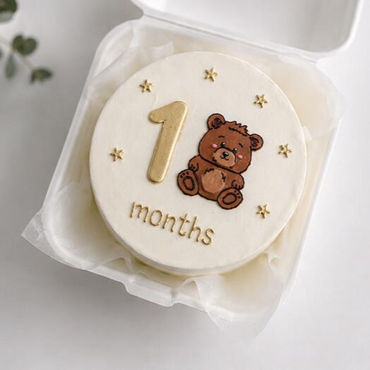 Бенто-торт на 1 месяц с Мишкой