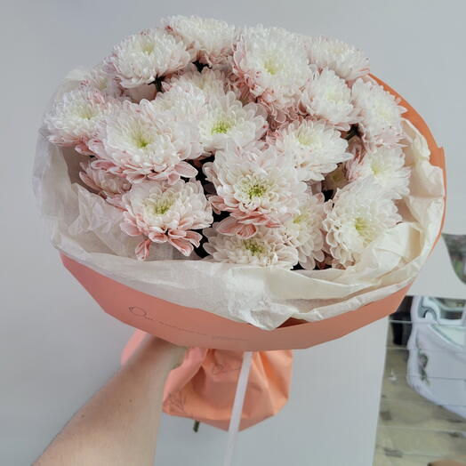 Букет из персиковой хризантемы 💞