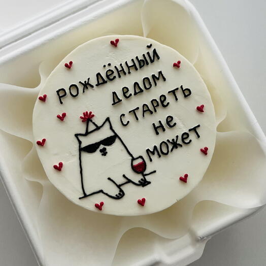 Бенто торт Кот с вином