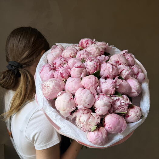 35 пионов Сара Бернар 🌸 Розовые, махровые, самые крупные, шикарный подарок