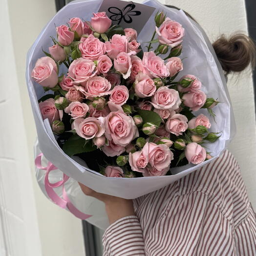 Spray roses pink S size