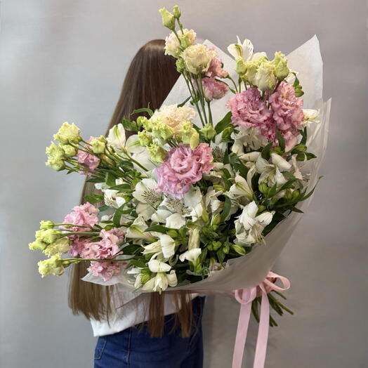 Альстромерия и Лизиантус (Эустома) 🌸 Большой букет Нежности 💕