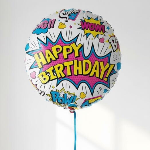 Фольгированный шар-круг «Happy Birthday. Граффити», 46 см