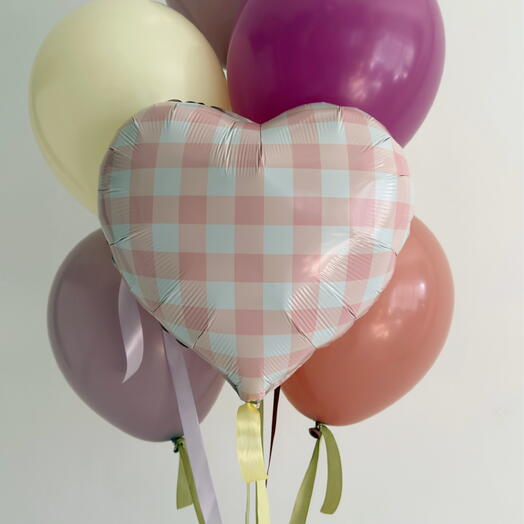Воздушные шары на день рождения 🎈 Фонтан из 7 ярких гелиевых шаров | Для детей и взрослых с доставкой