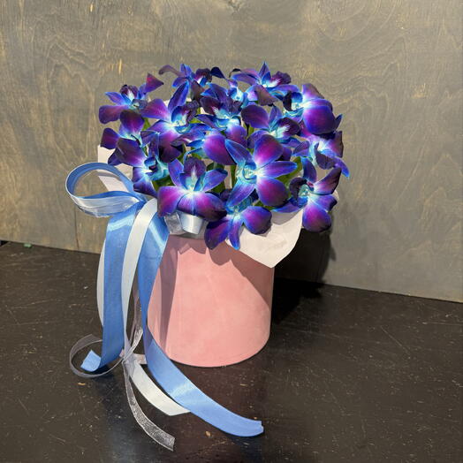 Букет из 15 космических орхидей 💙🩵🥰