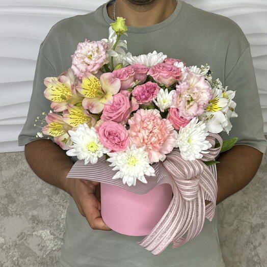 Композиция микс в коробочке «Адэль»🌸