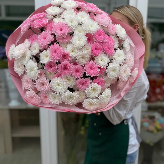 Моно букет из хризантем🌸