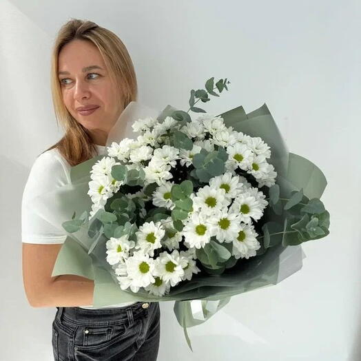 Хризантема и эвкалипт