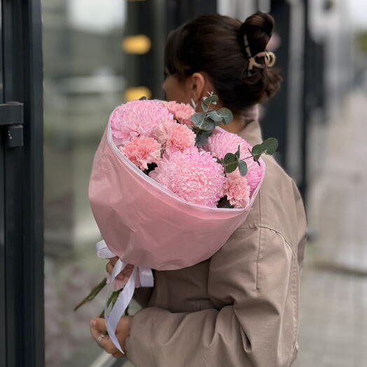 Букет из Хризантем и Диантусов 🌸