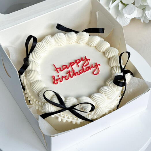 Бенто торт Ламбет happy birthday/с бантиками/ с днём рождения/день рождения/сестре/подруге/коллеге