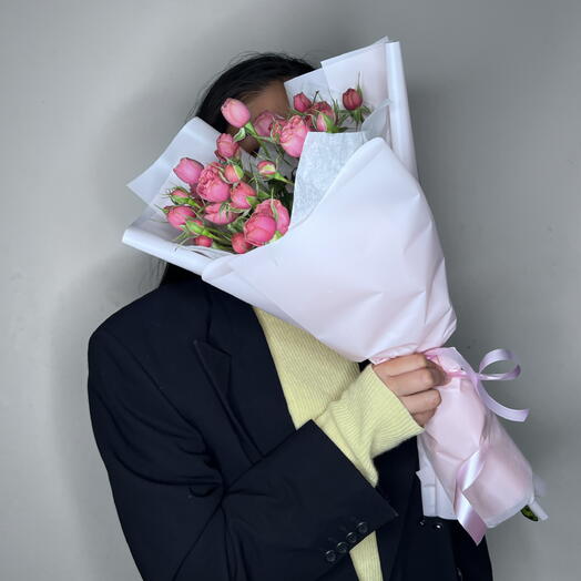 Моно букет S  Кустовые  розы 🌹