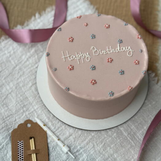 Бенто торт 700 г happy birthday «цветочки»