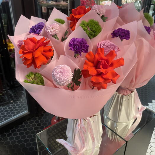 Букет розовый дофамин 🌸